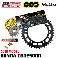 HONDA CBR250RR Full Set Regina Chain 520 Metal Sprocket Kit Black Rear Sprocket Sets
