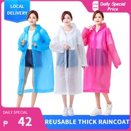 Reusable Thickened Raincoat for Motorcycle Bicycle Rider Unisex Adult Waterproof Raincoat