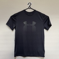 Under Armour Running Training Grey Tee Kaos Lari Gym Fitnes Fitness Olahraga Tshirt T shirt not Nike