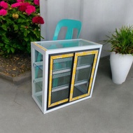 Estante on Aluminum And Glass With double screen cover and shelves.PLEASE NOTE: 1 ITEM PER ORDER PO.