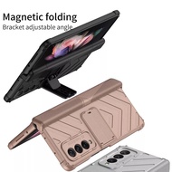 Samsung Galaxy Z Fold 3 Fold3 5G Hard Case Adjustable Kickstand Protect Hinge Full Cover Casing Hard