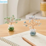 LACYES Vase Crystal Tree, Crystal Handicrafts Crystal Wishing Tree, Multicolor Mini Tree Natural Crystal Tree Model Office
