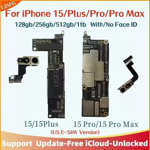 Fully Tested 100%Working Mainboard For iPhone 15 Pro Max Motherboard With Face ID Unlocked And Clean