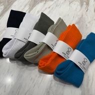 [AND THEN] (Daily Shipment) Mid-Tube Socks Fluorescent Color Shawn Yue Orange Japanese Style Thick K