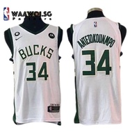 [Hot pressing]Bucks 34 Giannis Antetokounmpo Swingman Basketball Jersey 2k23