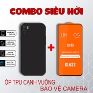 Tpu Case, 21D Tempered Glass Oppo A91, Reno 3, Reno 3 Pro TPU full Screen Square Edge | Fat case