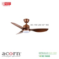 Acorn Intaglio DC-159 | 40 Inch Ceiling Fan | 22W LED Tri-Color