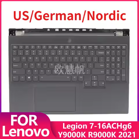 T US/GE/NEU New For Lenovo Legion 7-16ACHg6 82N6 Y9000K R9000K 2021 Palmrest Upper Cover with Backli