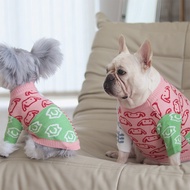 DY Loving Ins Style Dog Costume Korean Cat Sweater Graffiti Color-blocked Shihtzu Poodle Coat