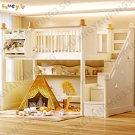 Solid Wood Loft Bunk Bed With Same Width Underneath For Children Bunk Customizable Bed verbhe465.sg 