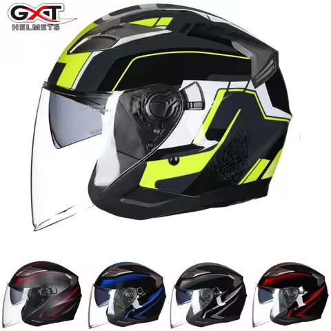 New GXT 708 Double Visor Electric Motorbike Bicycle Scooter Safety Helmet Men/Women Half Face Summer