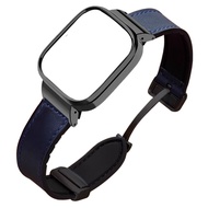 สายนาฬิกาข้อมือ สายหนังวัวแท้ แบบเปลี่ยน + เคส Redmi Watch 3 สายนาฬิกาข้อมือซิลิโคน ห่วงแม่เหล็ก Red