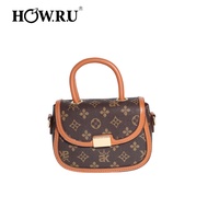 HOW.R.U Leather Retro Women Wide Shoulder Strap Sling Bag Classy Woman Students Bags