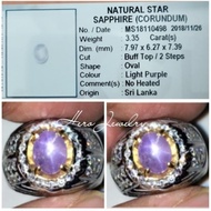 PURPLE STAR SAFIR SRILANKA SAPPHIRE CEYLON # ADA BATU BLUE SRILANGKA