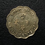 12香港貳毫 1991年 女王頭二毫 香港舊版錢幣 黃銅 硬幣 $3