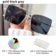 G41 Fashion Metal Square Sunglasses Women Brand Design Frame Spectacle Plain Eyewear Men Women UV400
