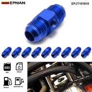 EPMAN 10PCS Aluminum Fuel Pressure Take Off 1/8" NPT Sensor Fitting - 10AN Male To -AN10 Male Flare 