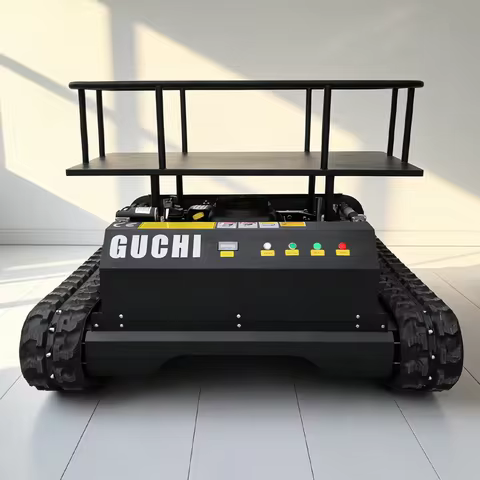 Premium RC Tracked Lawn Mower with Dozer Blade 45° Slope for Farm Orchard Garden Steep Hill Embankme