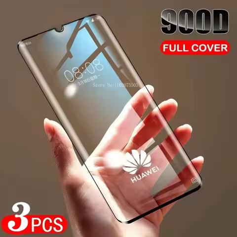 3Pcs Full Cover Tempered Glass For Huawei Pura 70 Pro P60 P50 P40 P30 Pro Screen Protector For Huawe