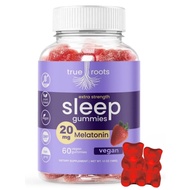 True Roots Sleep gummies 20mg Melatonin | May help falling asleep faster & staying asleep longer | w