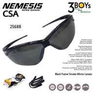 แว่นตาNEMESIS รุ่น CSA ขนาดเอเชียเหมาะกับรูปหน้าคนไทย น้ำหนักเบา ทันสมัย เป็นทั้งแว่นกันแดดและsafety