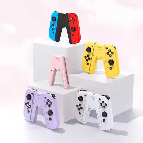 Switch Joy-Con Charging Grip for Switch & OLED Model, Play While Charging, Portable V-Shaped Switch 