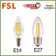 E14/E27 FSL C35 LED Filament Candle Bulb （Warm White）｜2W&4W