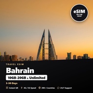 Bahrain Travel eSIM 10GB-20GB & Unlimited 3-30 Days Prepaid Internet Plan