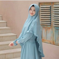 NEW GAMIS WANITA SYARI TERBARU POLOS ELBINA SET S-XL SET HIJAB DRESS