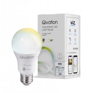 Qivation - 日本光觸媒智能LED黃白光燈膽 ,24/7 抗菌抗病毒空氣淨化, WiFi+ 藍牙,採用WiZ系統(*Signify 前飛利浦照明)燈泡 A60 E27