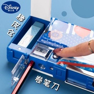 Pencil Cases Disney Multifunctional Stationery Box Primary School Children Pencil Case Men Women Double-Layer Pencil Case Large-Capacity