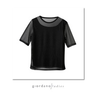 giordano ladies Lurex Jersey Mock Neck Top