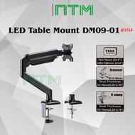 #1714 LED Monitor Mount DM09-01 On-Table Tall G-clamp Desk Monitor Arm Extension Adjustable Position