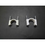 PVC Double Cable Clip/ PVC U Clip/ Cable Nail Clips/ PVC Water Pipe Clip/ PVC Conduit Pipe Clip/ PVC