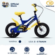 Ready || Sepeda Anak Wimcycle Bugsy Boys 12 Inch Warna Biru Dengan