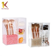 Satu Keluarga Rak Organizer Multifungsi K18 Kotak Brush Make Up + Mutiara Rak Anting Bahan Acrylic P