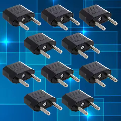 10PCS US USA to EU Europe Euro Power Plug Converter Travel Adapter B85B
