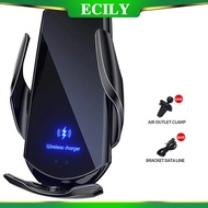 ECILY ที่ที่ชาร์จในรถไร้สายที่วางโทรศัพท์ช่องแอร์แบบหนีบอัตโนมัติ30W สำหรับ I-Phone 14 13 12 11 XS XR X 8 Sam-Sung S22โน๊ต20