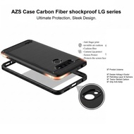 AZS Case LG V60 V50 V50s V40 V30 G8x G8 G7 G6 Q51 Q61 Q6 ThinQ 5g Carbon Fiber shockproof Casing LG 