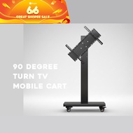 Rotate tv mobile cart stand with wheels tv stand tv bracket tv mount office event live stream