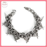 STHB Punk Grunge Ro Rivet Bracelet Cool Niche Bracelet Goth Charm Jewelry Hip Hop Accessories VN
