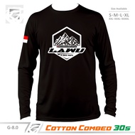 Baju Kaos Tangan Panjang Gunung Lawu 3265 mdpl T Tangan PanjangShirt Pria Wanita Kaos Pendaki