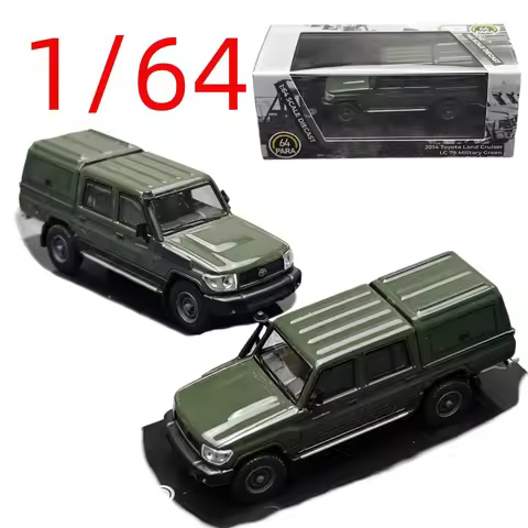 PARA Diecast 1/64 Scale Toyota LC70 Land Cruiser Pickup Truck Car Model Alloy Land Cruiser LC70 Off-