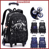 🌸Free Shipping🌸Dinosaur Wheeled School Bag for Kids Trolley Rolling Backpacks with 2Wheels/6Wheels Kids Birthday Gift
