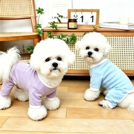 Pet Dog Four-Leg Pajamas, Soft Breathable Small Dog Jumpsuit Outfit for Bichon Poodle