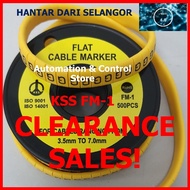 CLEARANCE KSS FLAT CABLE MARKER|FM-1|WIRE MARKER|MARKER STRIP|CABLE MARKER
