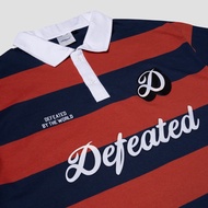 Exhale Apparel Tshirt Kaos Polo Oversize Salur Stripes Defeated Red