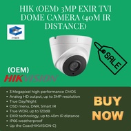 HIKVISION (OEM) 3MP EXIR TVI DOME CAMERA (40M IR DISTANCE) 2CE56F7T-IT3