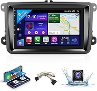 6+128G Android Car Stereo for VW Passat Jetta Tiguan Golf MK5 MK6 with Wireless Carplay &amp; Android Auto, 7" Touchscreen Car Radio Support WiFi/4G Bluetooth 5.0 AM/FM GPS DSP EQ Backup Camera 8-Core