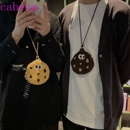 CABEZA Cookie Coin Purse with Portable Cartoon Lanyard Keychain